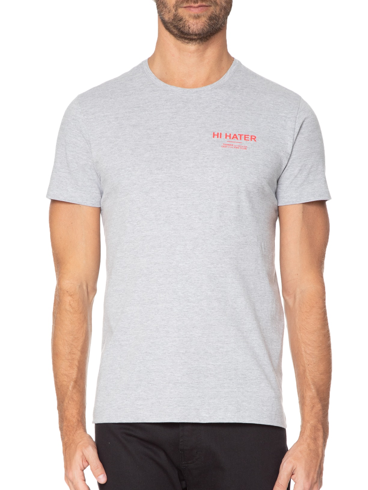 Camiseta Masculina Hi Hater F Club Cinza Sergio K
