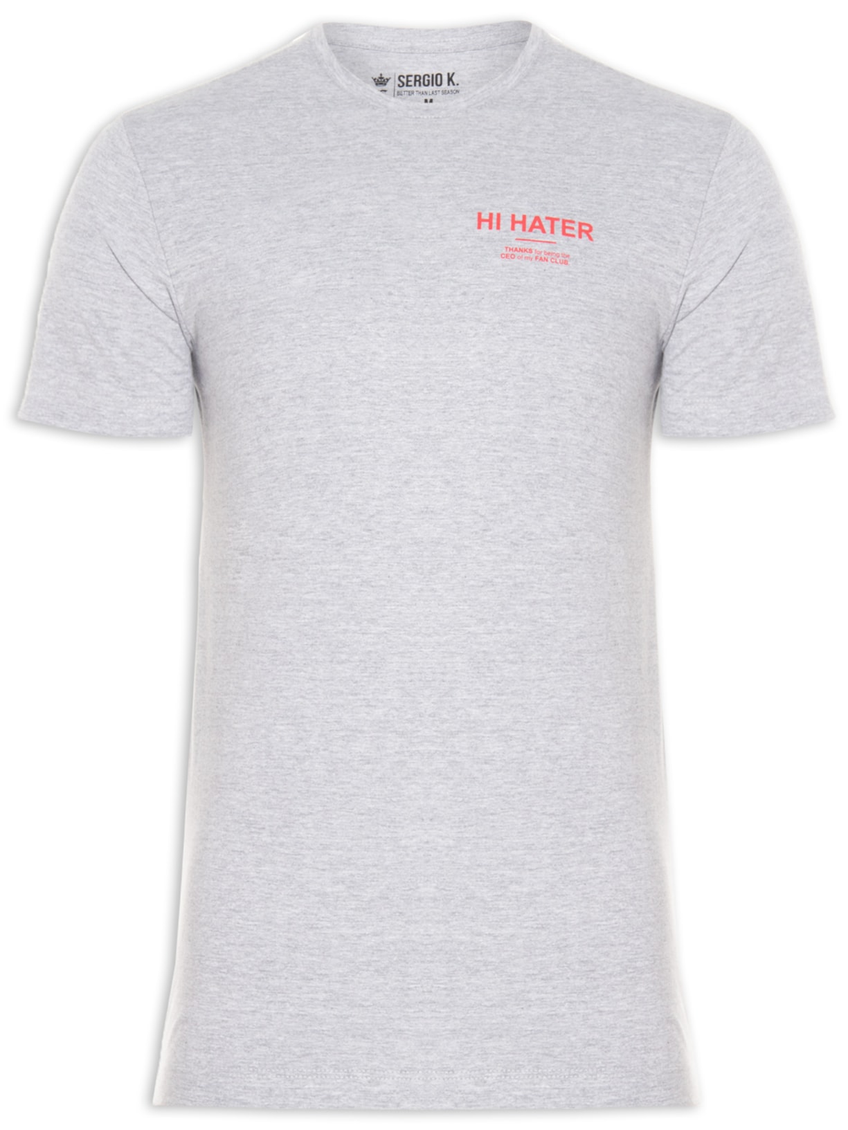 Camiseta Masculina Hi Hater F Club - Cinza