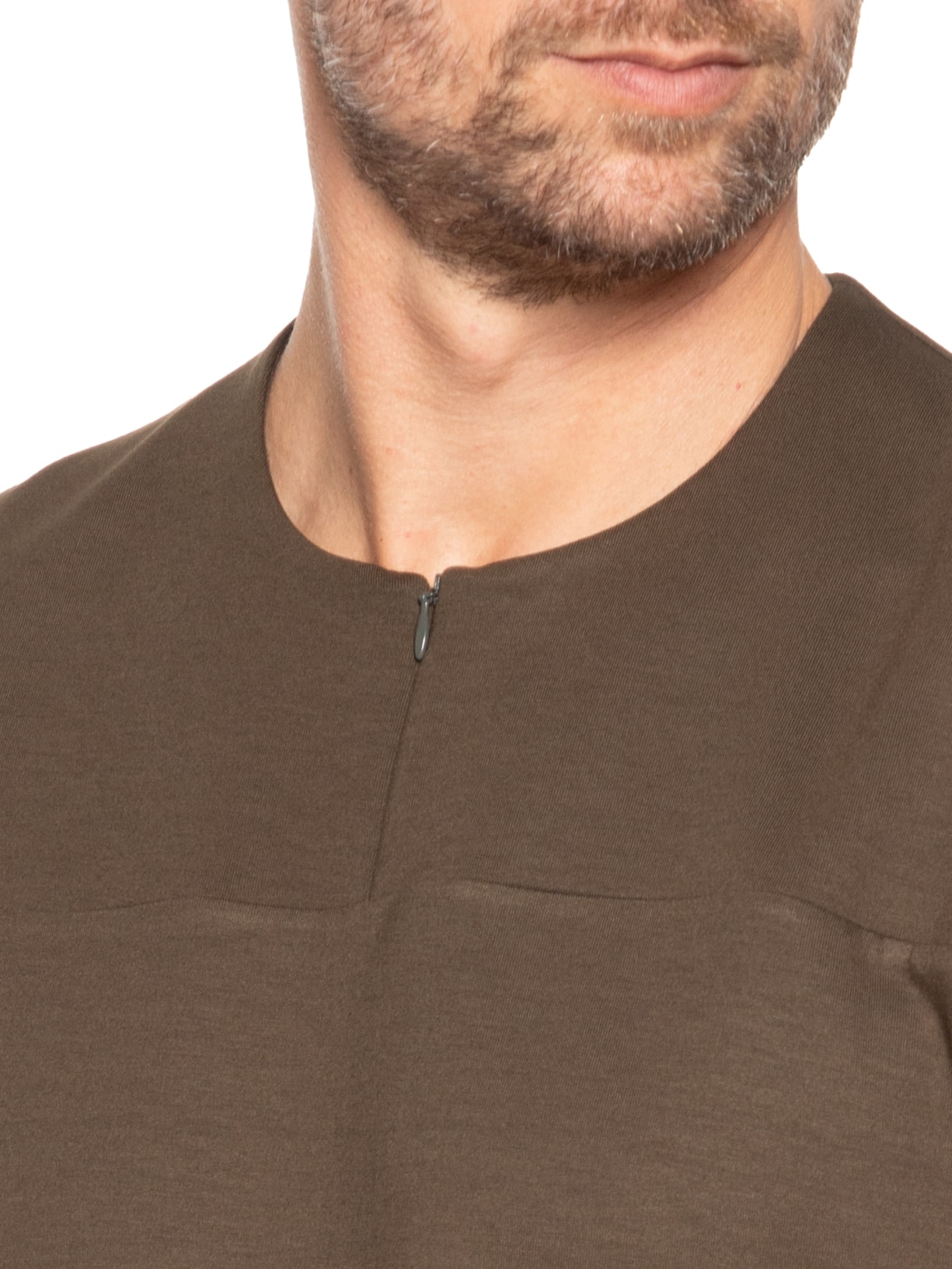 Camiseta Masculina Homemeeting Em Malha Interlock Com Zíper Invisível Verde Ricardo Almeida