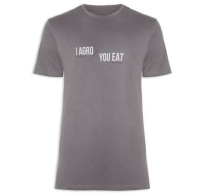 Camiseta Masculina I Agro You Eat - Cinza