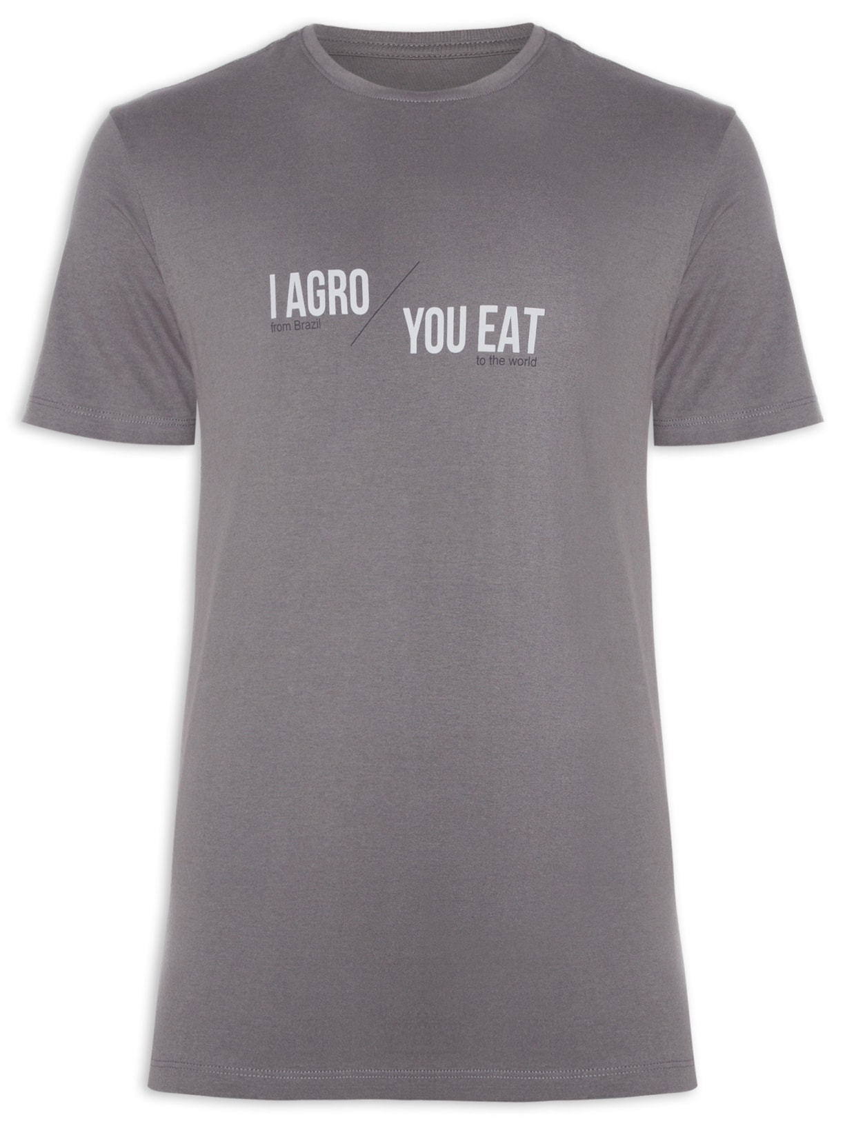 Camiseta Masculina I Agro You Eat - Cinza