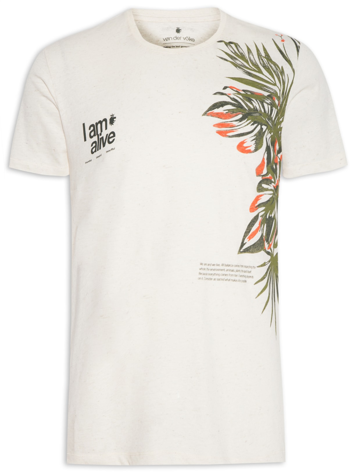 Camiseta Masculina I Am Alive - Bege