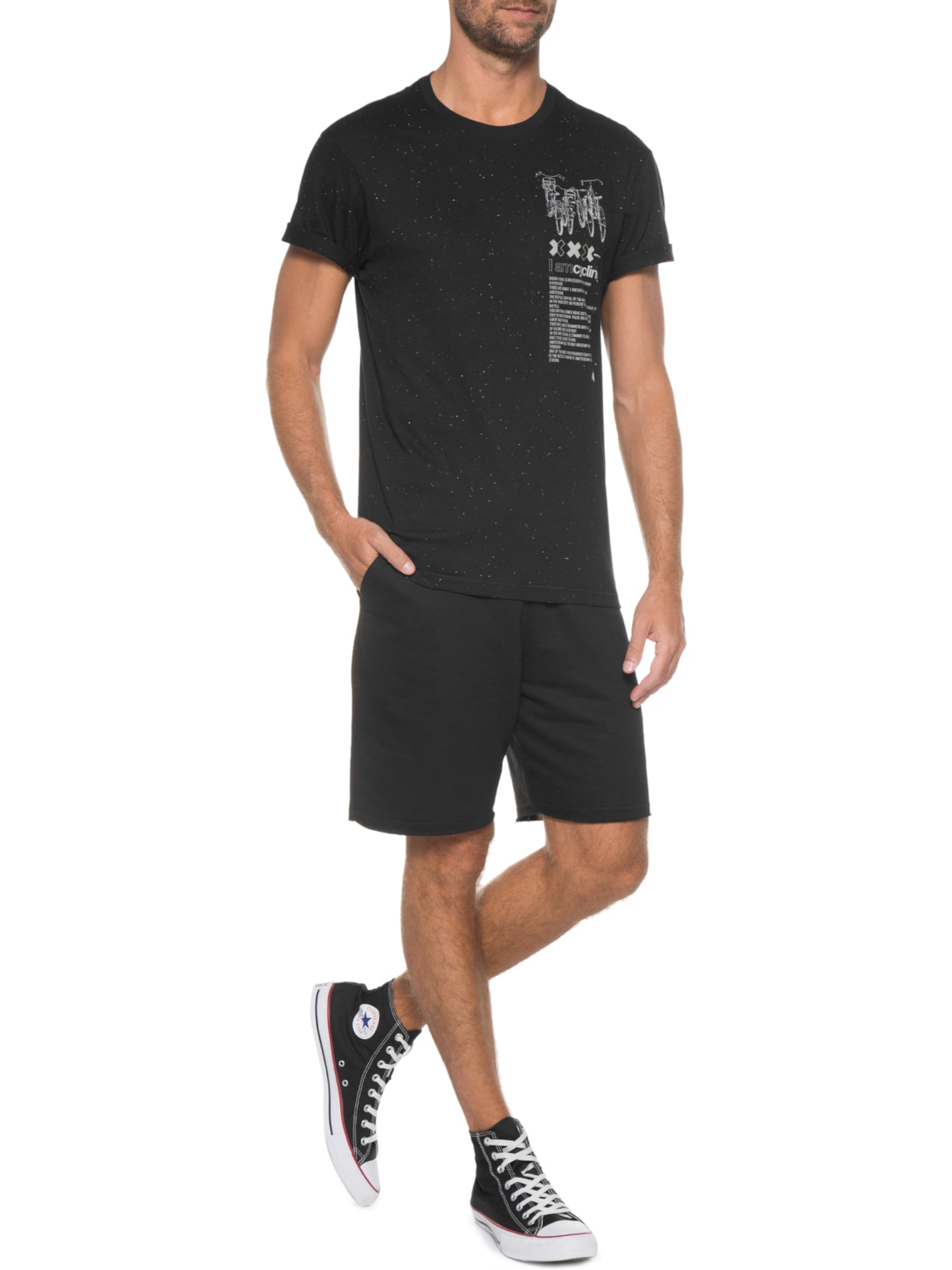 Camiseta Masculina I Am Cycling Preto Von Der Volke