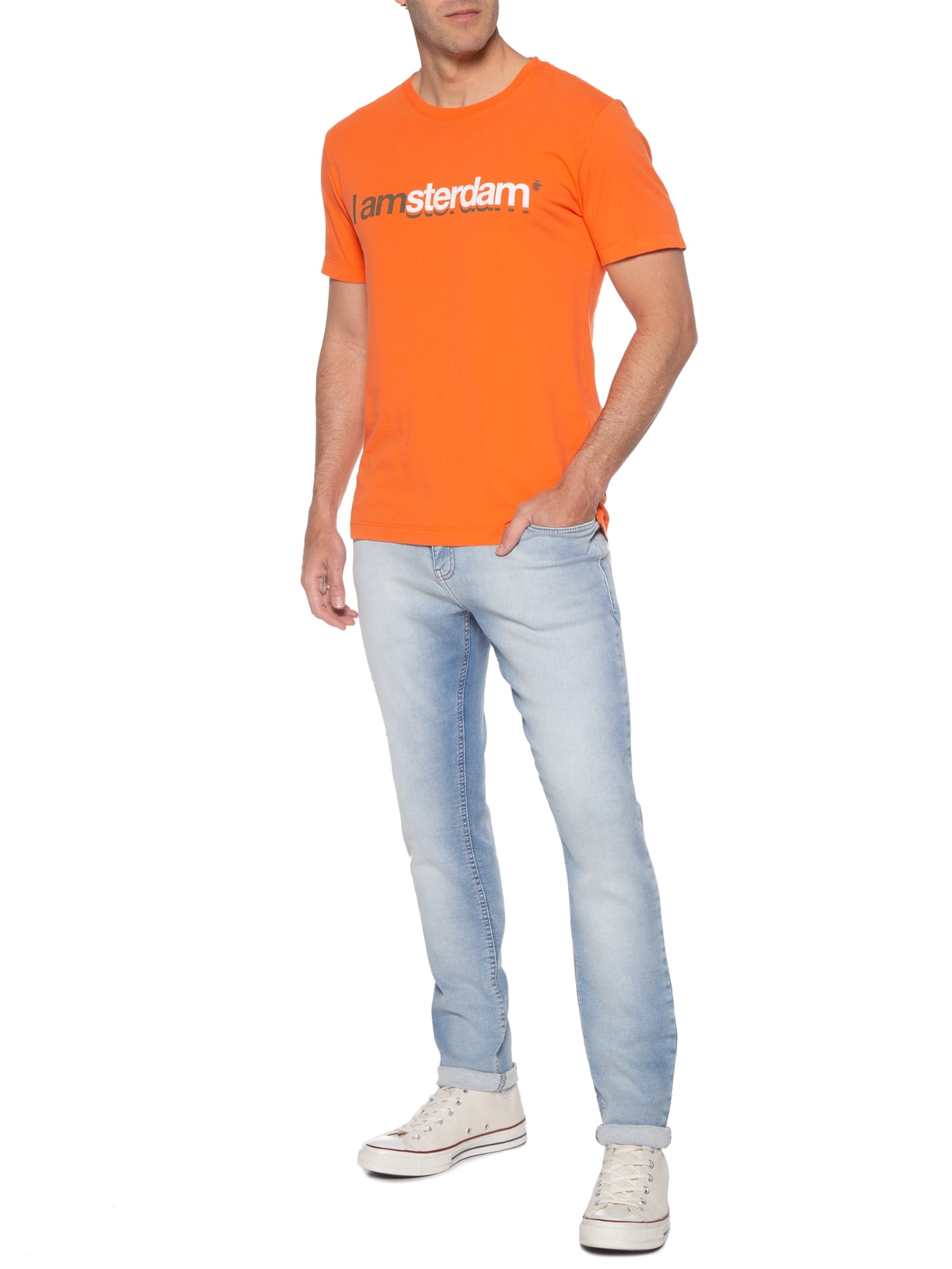 Camiseta Masculina I Amsterdam Laranja Von Der Volke