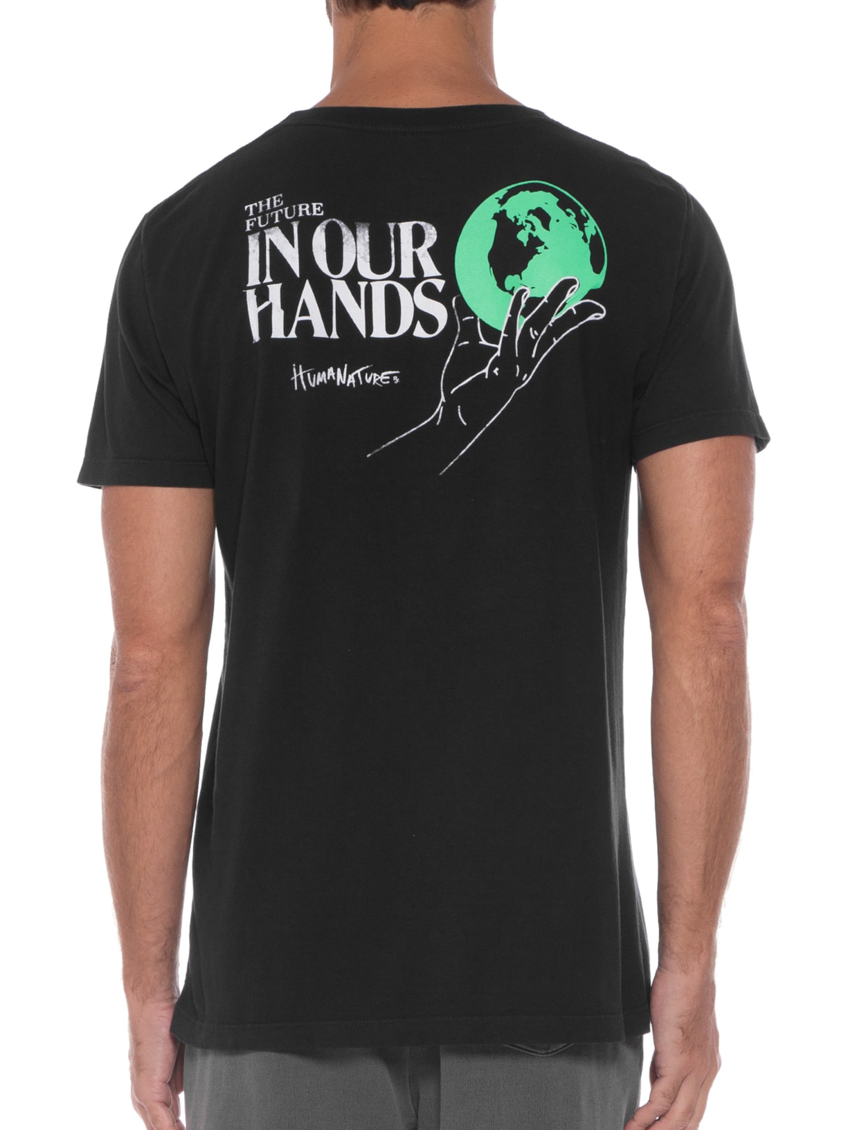 Camiseta Masculina In Our Hands Preto Purple Yellow