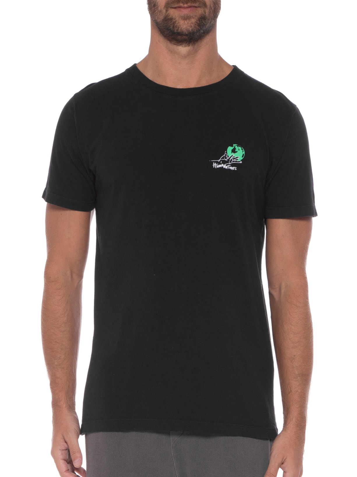 Camiseta Masculina In Our Hands Preto Purple Yellow