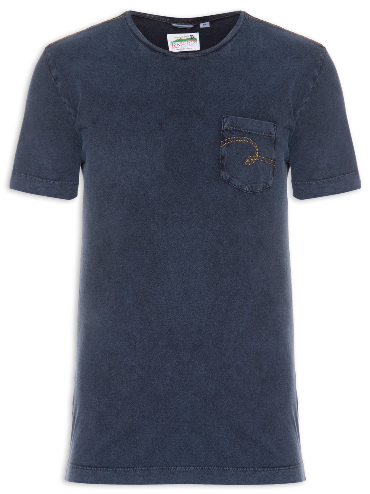 Camiseta Masculina Indigo Com Bolso - Azul