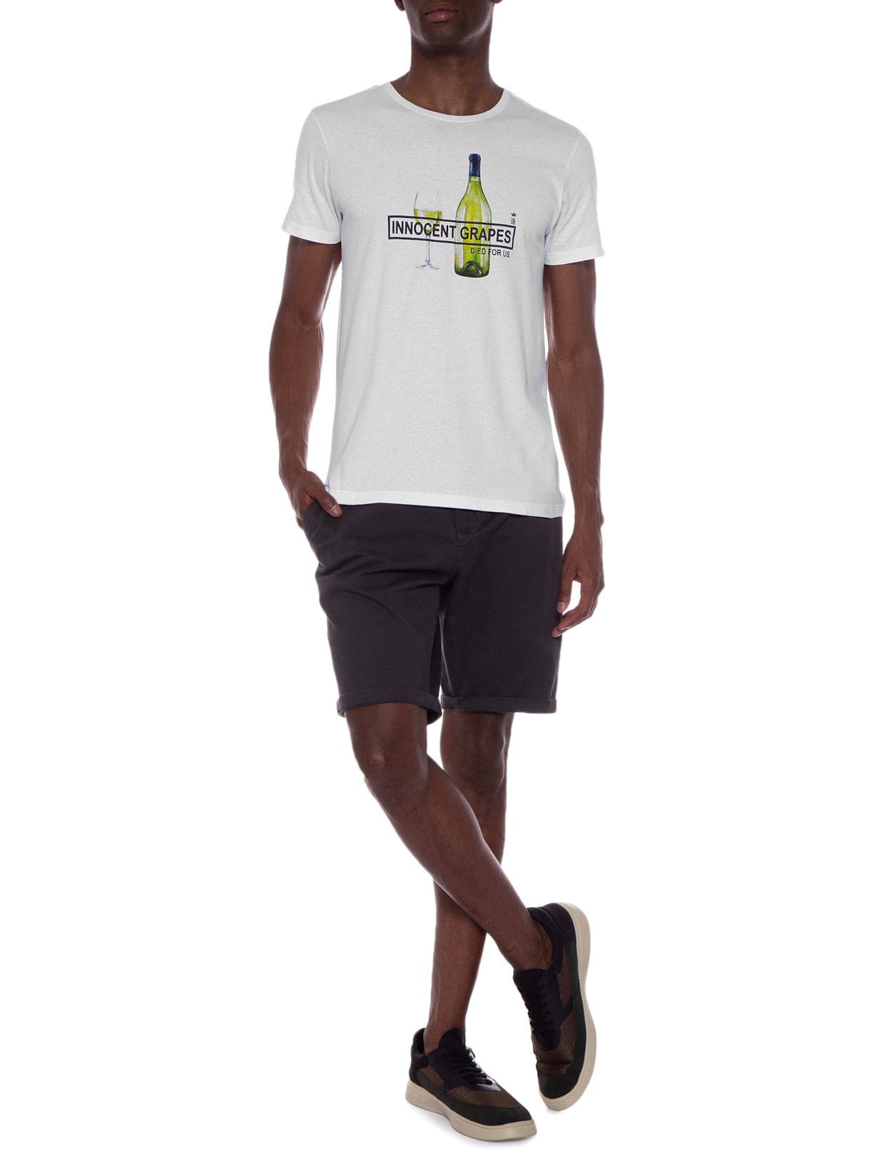 Camiseta Masculina Innocent Grapes Branco Sergio K