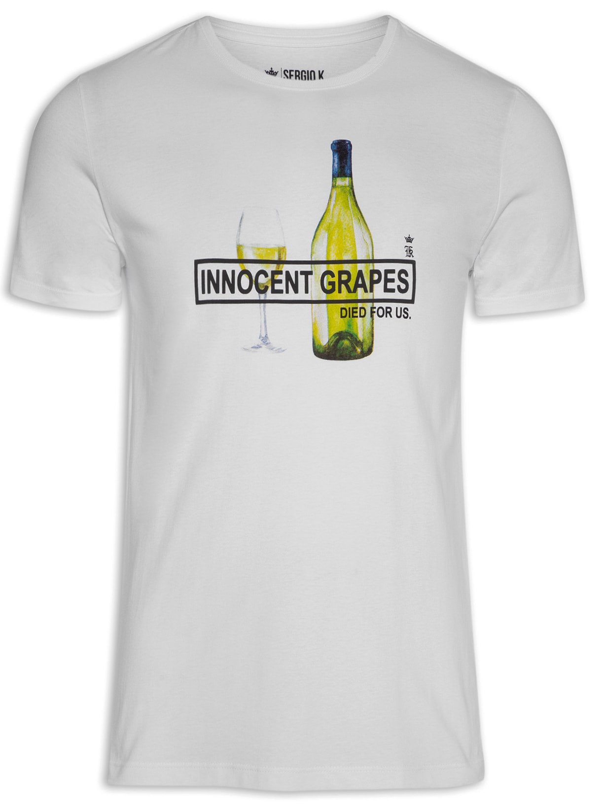 Camiseta Masculina Innocent Grapes Branco Sergio K