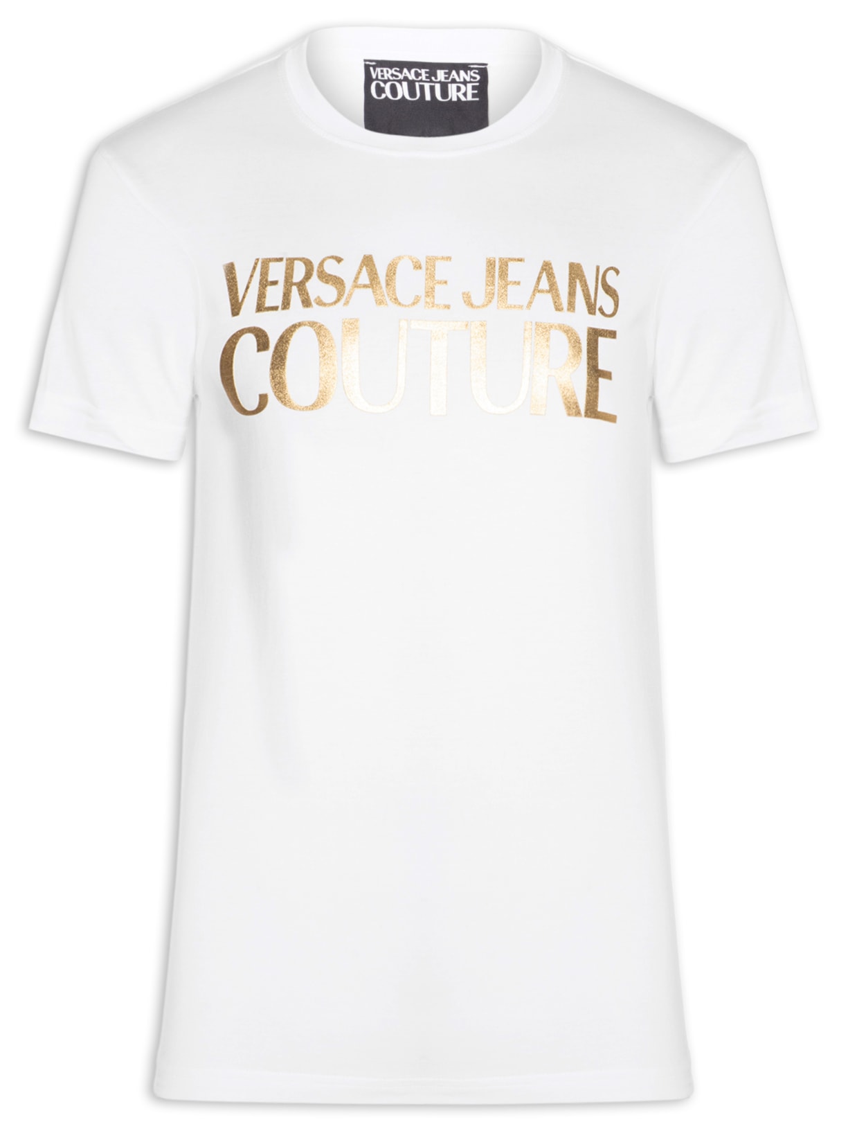 Camiseta Masculina Inst. Logo Thick Foil Branco Versace Jeans Couture