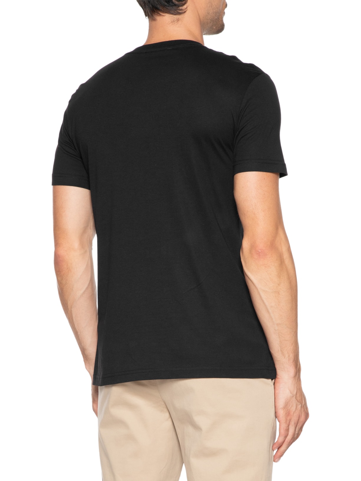 Camiseta Masculina Inst. Logo Thick Foil Preto Versace Jeans Couture