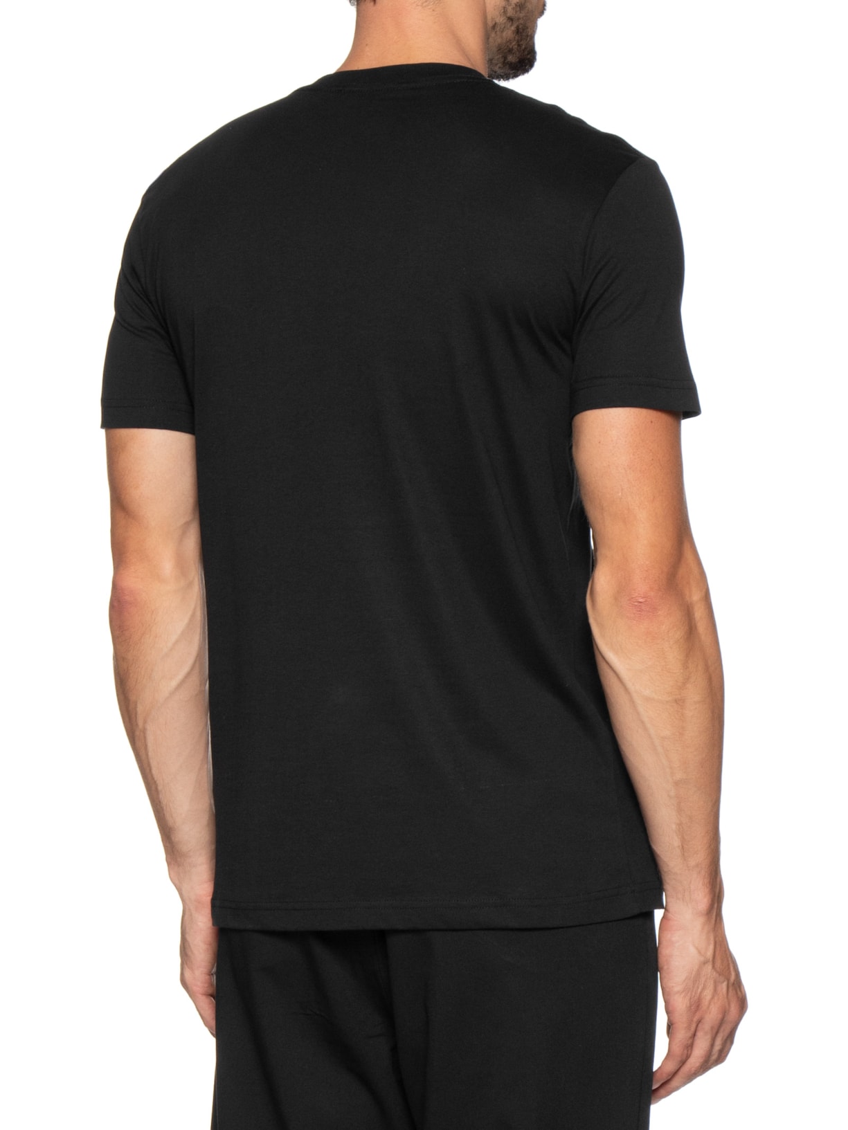 Camiseta Masculina Inst. Logo Thick Foil Preto Versace Jeans Couture