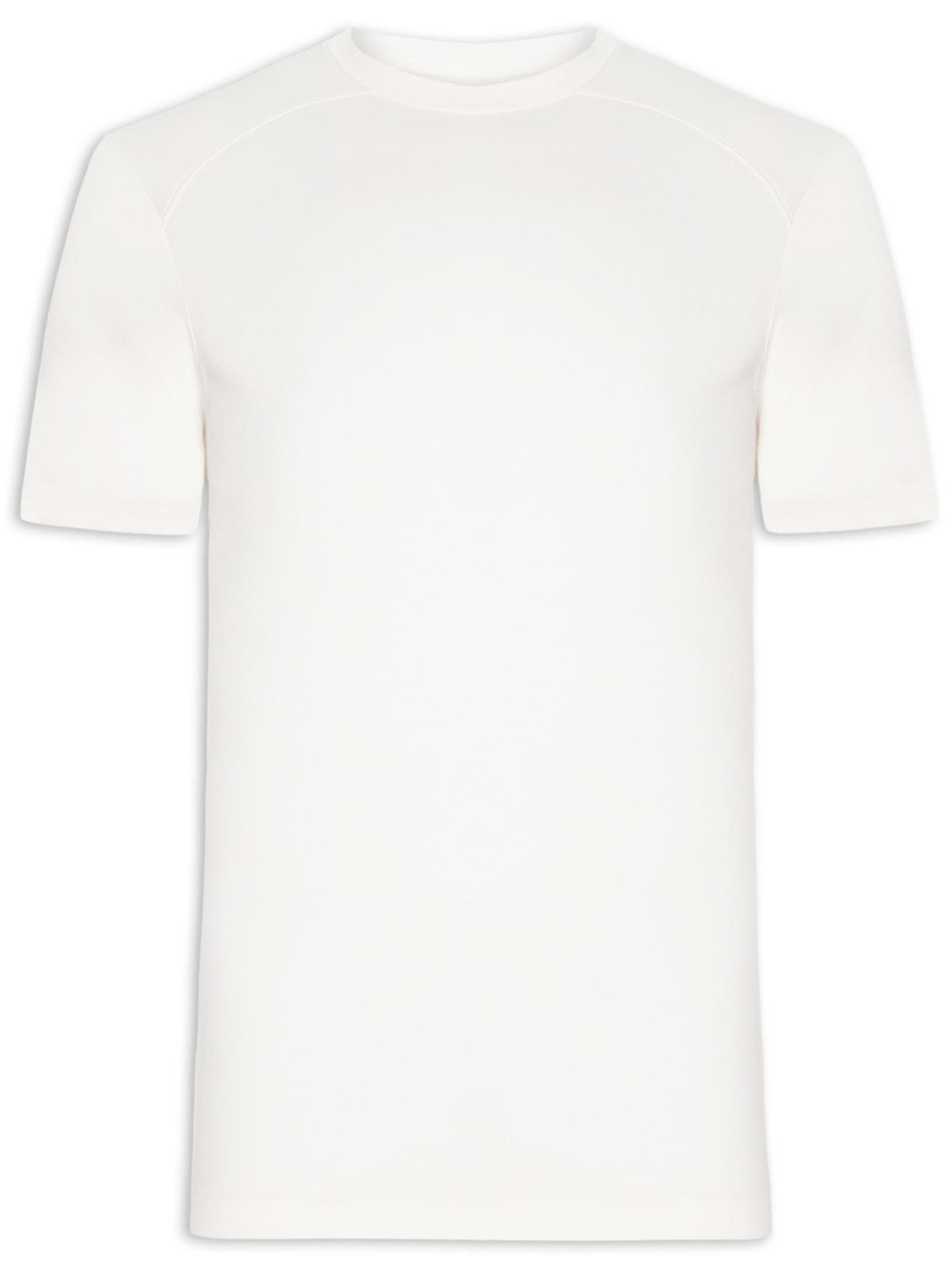 Camiseta Masculina Interlock 50/1 Em Algodão Pima Branco Ricardo Almeida