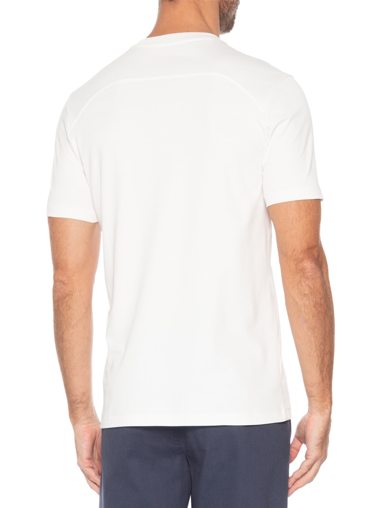 Camiseta Masculina Interlock 50/1 Em Algodão Pima Branco Ricardo Almeida