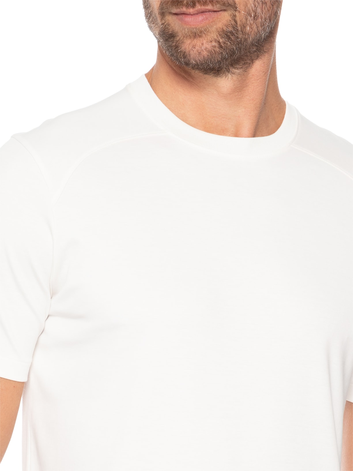 Camiseta Masculina Interlock 50/1 Em Algodão Pima Branco Ricardo Almeida