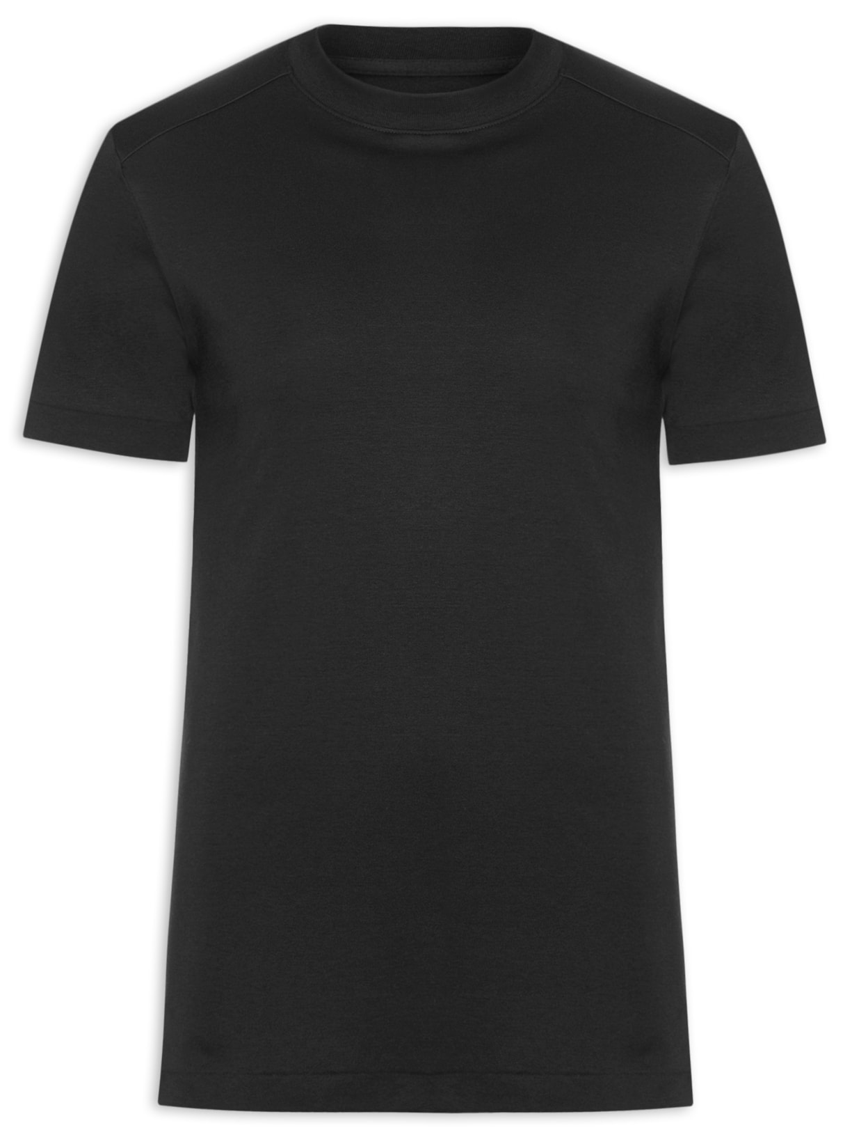Camiseta Masculina Interlock com Recorte – Preto Ricardo Almeida