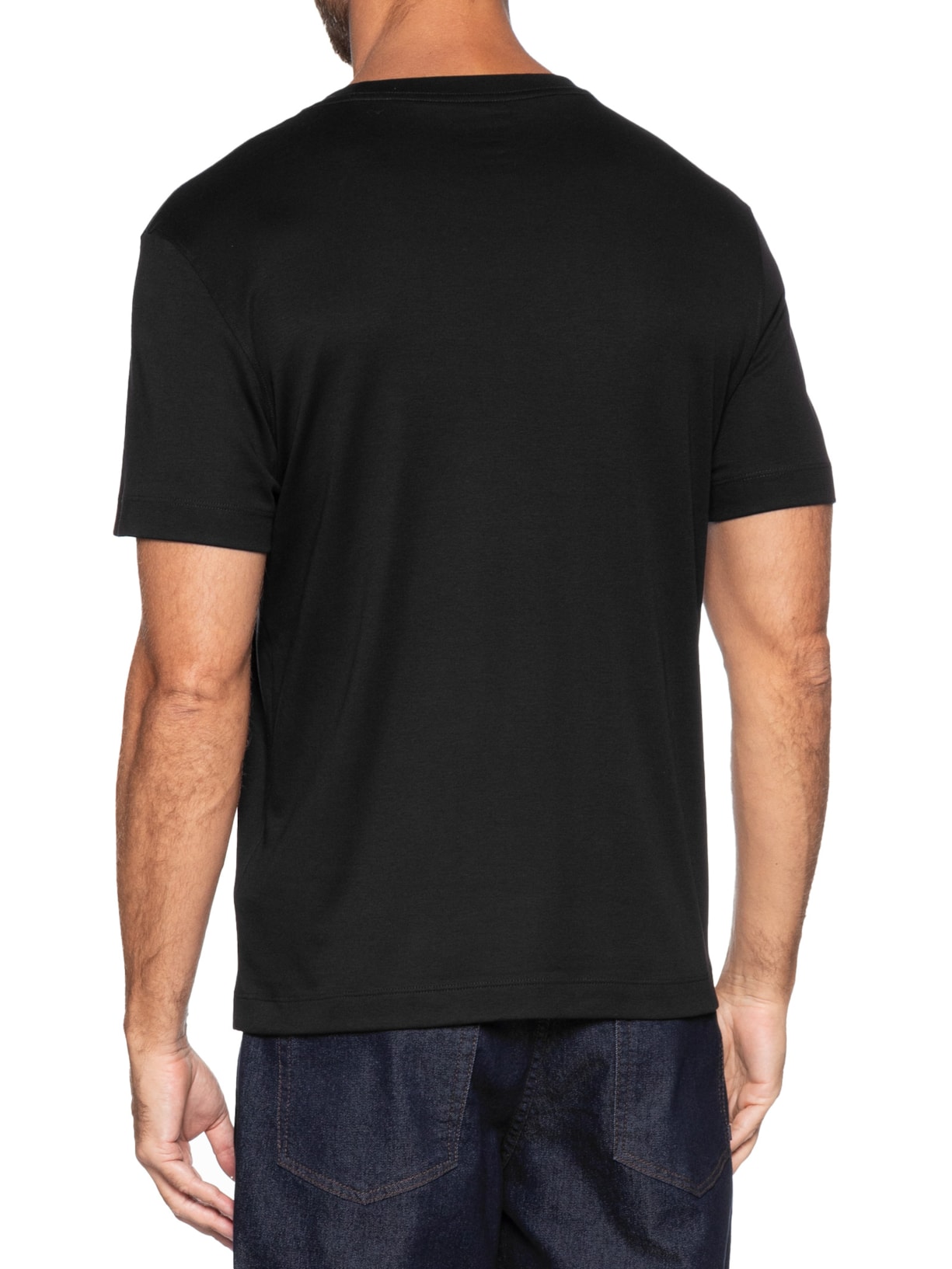 Camiseta Masculina Interlock Em Algodão Pima Preto Aramis