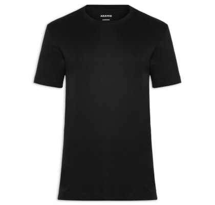 Camiseta Masculina Interlock Em Algodão Pima - Preto