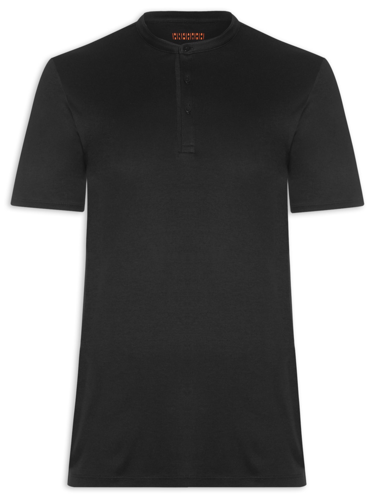 Camiseta Masculina Interlock Fio 50 Gola Mão Preto Ricardo Almeida