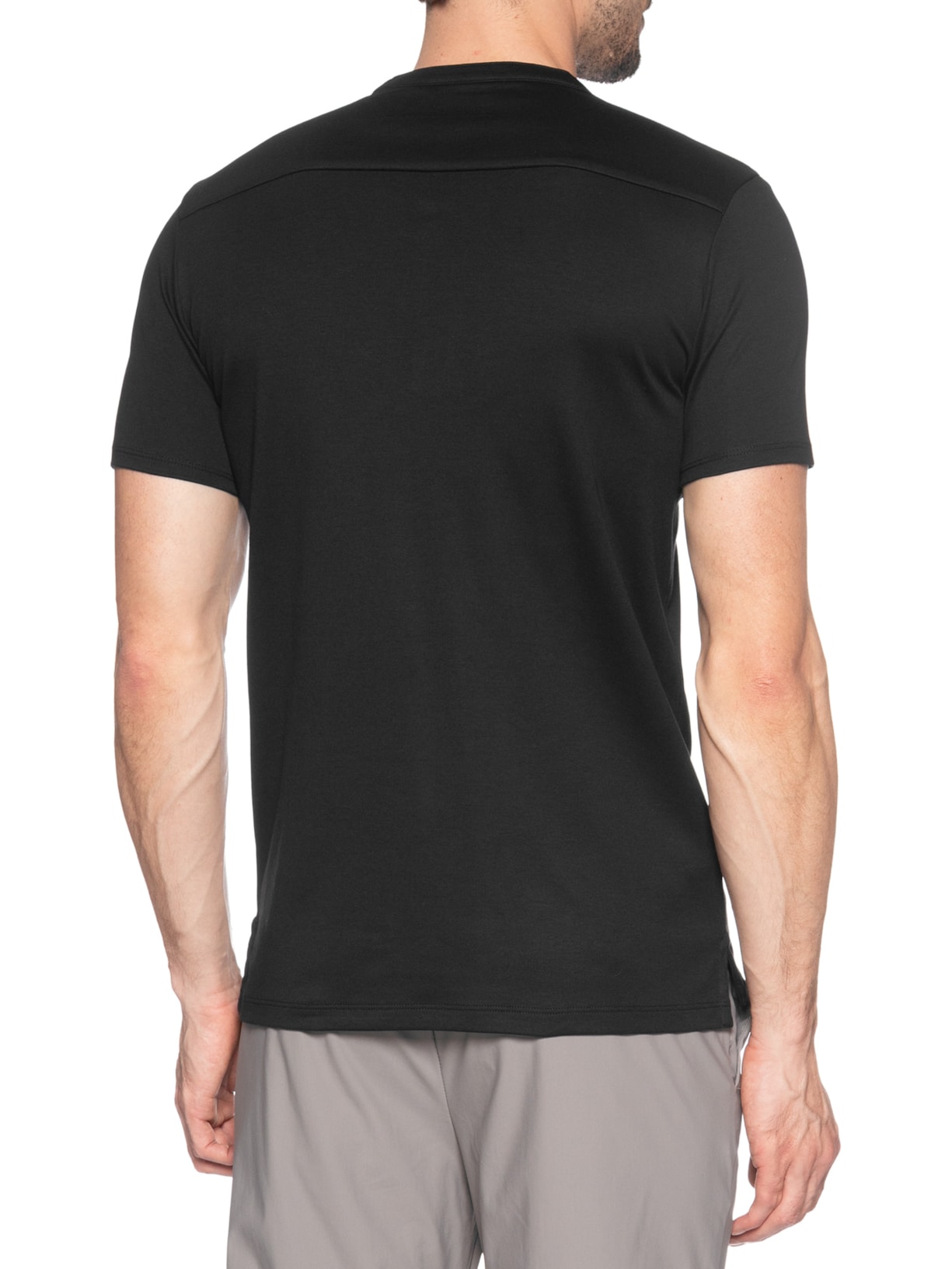 Camiseta Masculina Interlock Fio 50 Gola Mão Preto Ricardo Almeida
