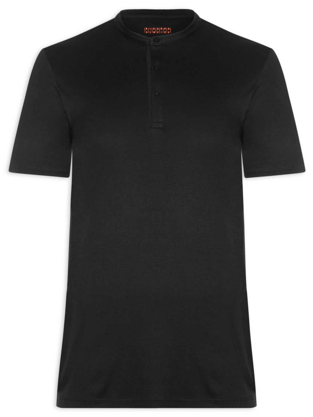 Camiseta Masculina Interlock Fio 50 Gola Mão Preto Ricardo Almeida