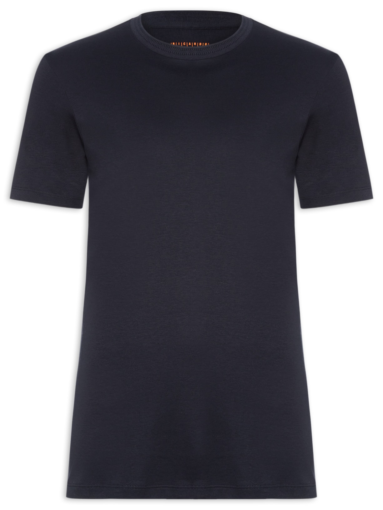 Camiseta Masculina Interlock Fio 50 Gola Trabalhada Azul Ricardo Almeida