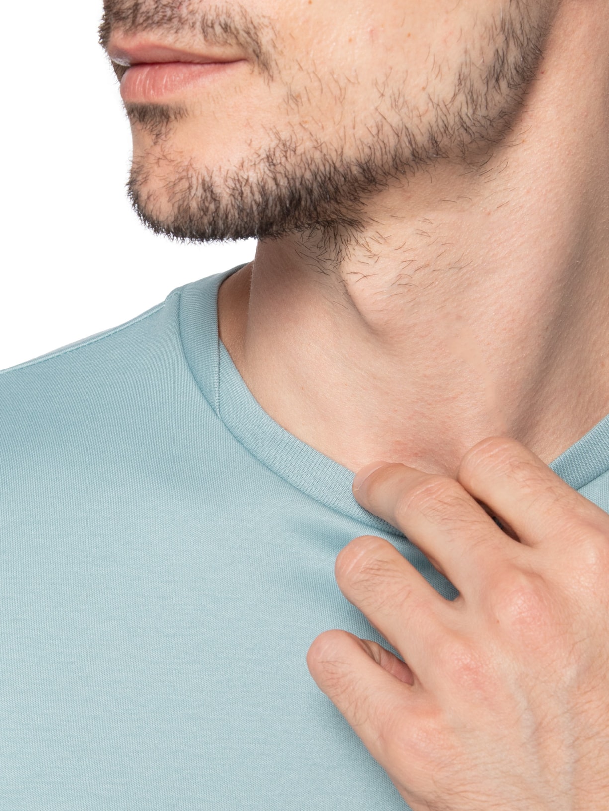 Camiseta Masculina Interlock Gola Cruzada Algodão Pima Verde Ricardo Almeida