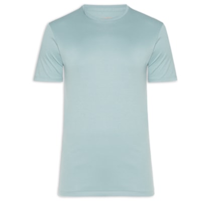 Camiseta Masculina Interlock Gola Cruzada Algodão Pima - Verde