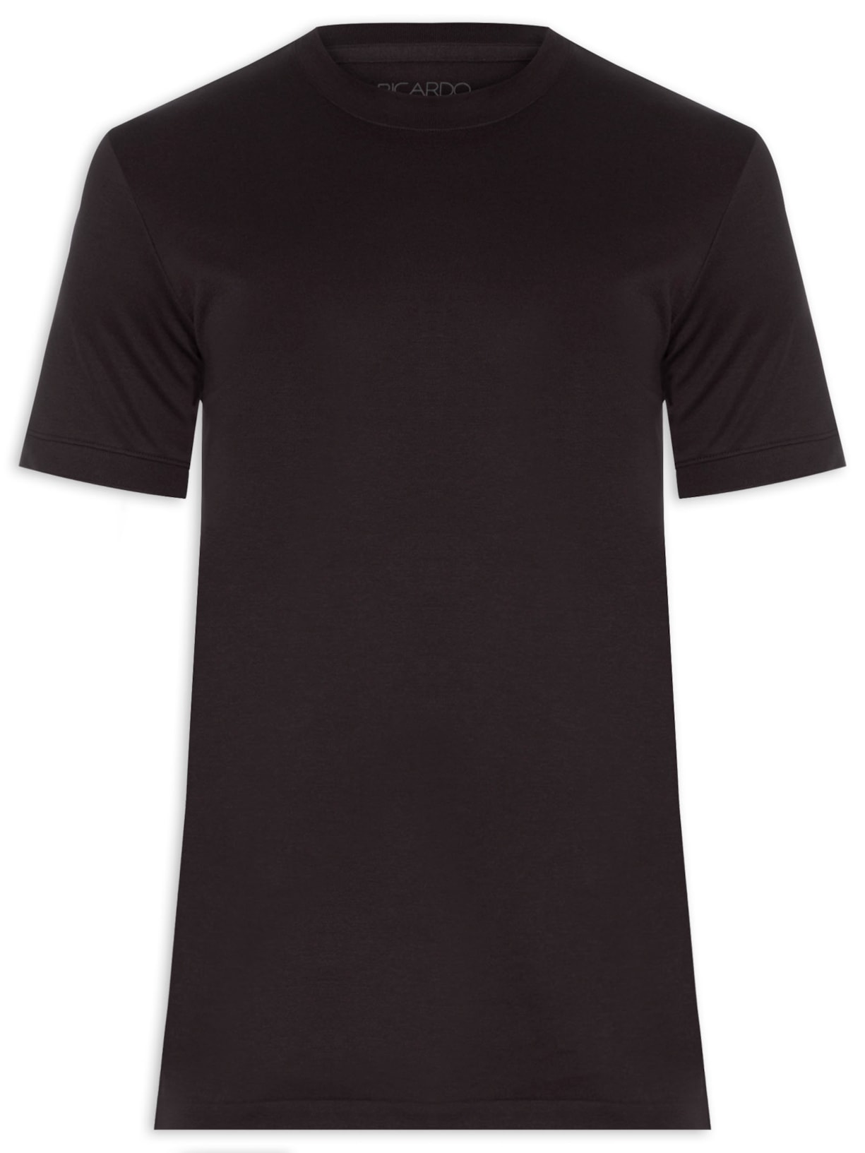 Camiseta Masculina Interlock Gola Média Marrom Ricardo Almeida