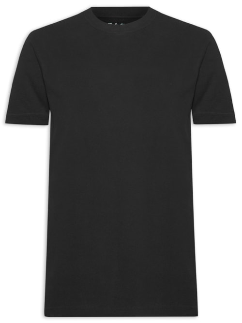 Camiseta Masculina Interlock New - Preto
