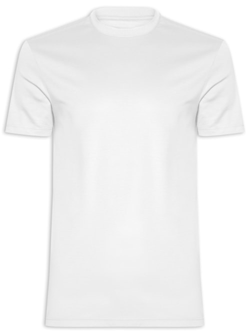 Camiseta Masculina Interlock Pima - Branco