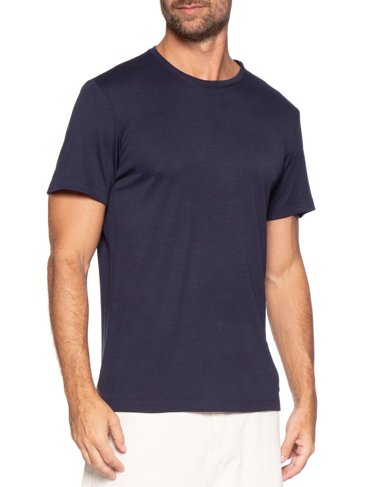 Camiseta Masculina Interloque Modal Soft Azul Austral