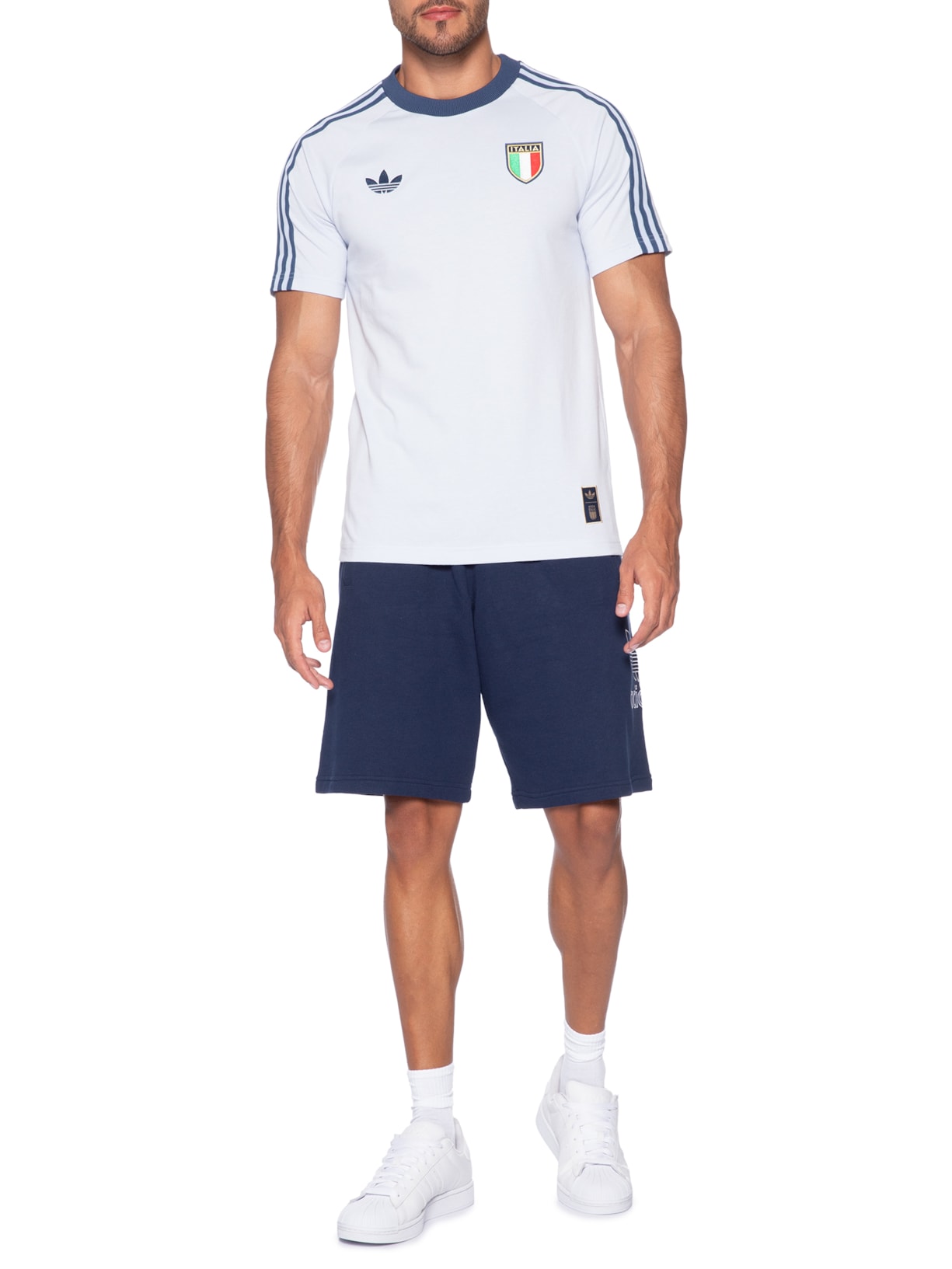 Camiseta Masculina Italia Originals Azul Adidas Originals