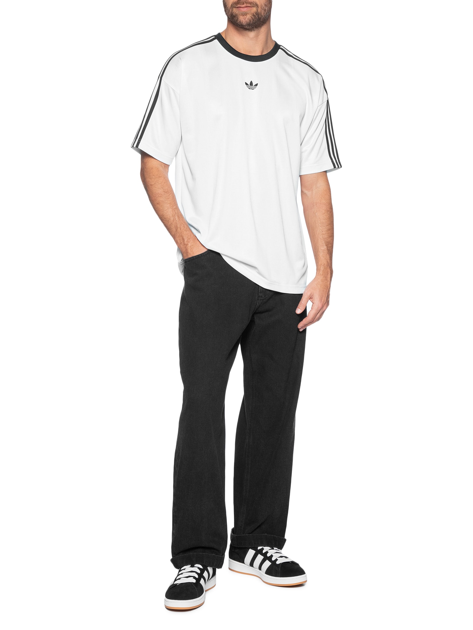 Adidas Originals - Camiseta Masculina Jacquard Jersey - Branco