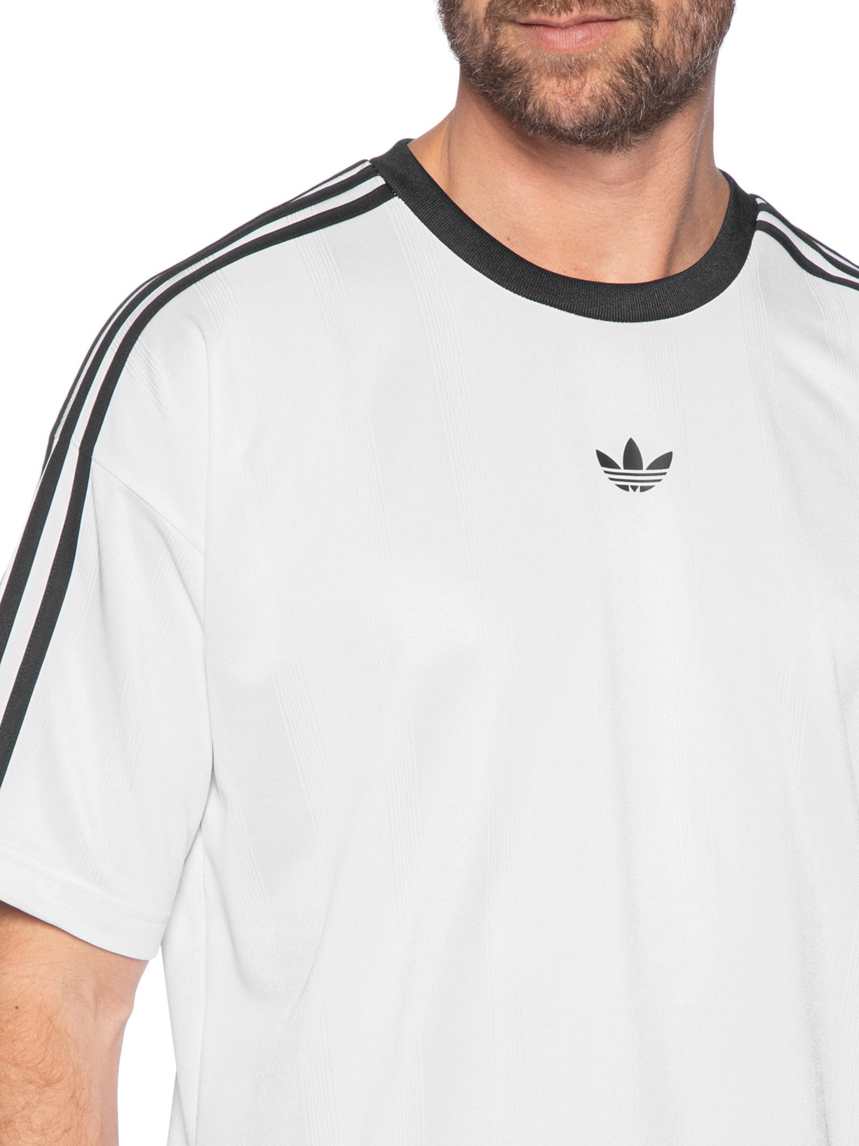 Camiseta Masculina Jacquard Jersey Branco Adidas Originals