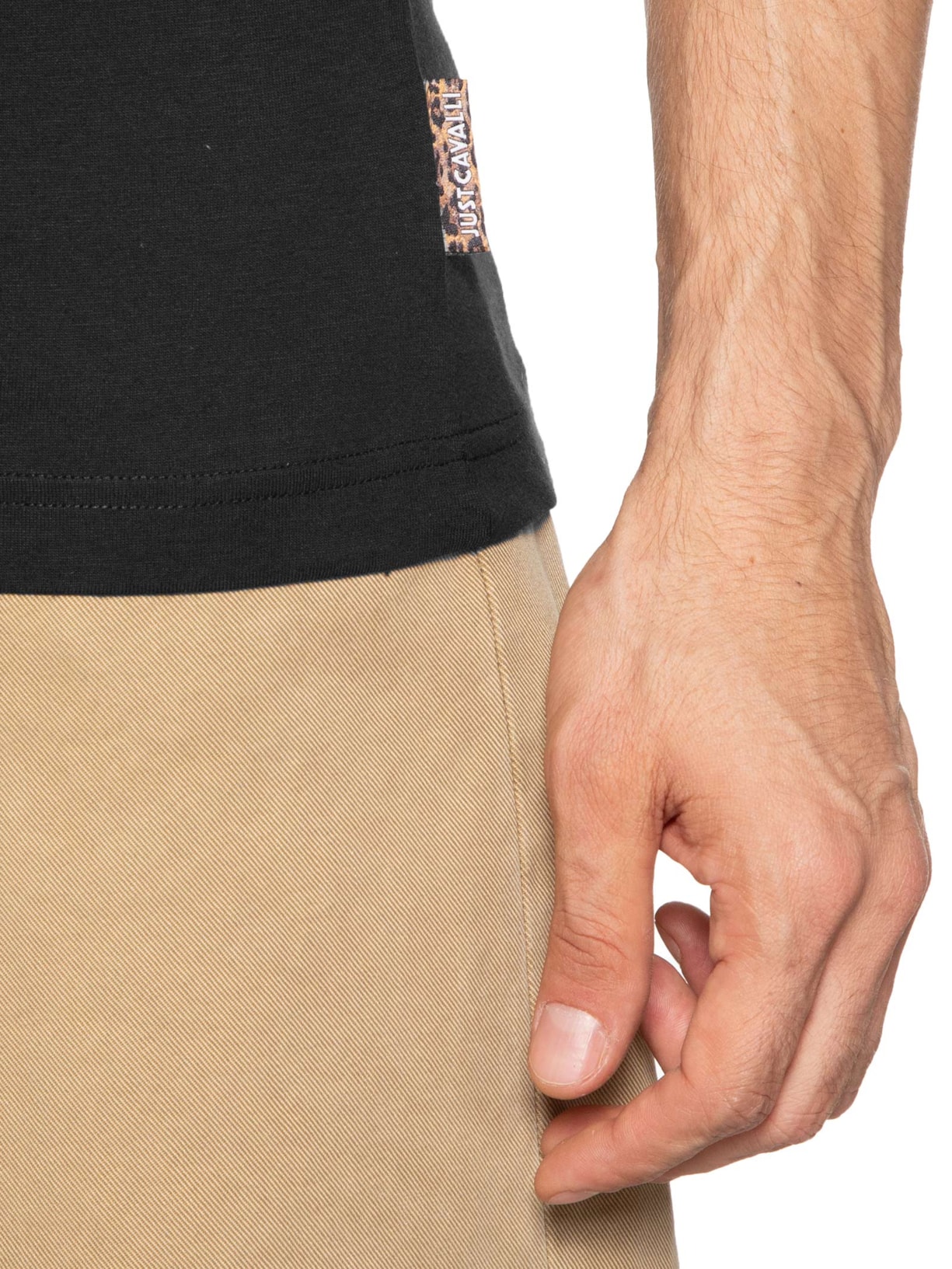 Camiseta Masculina JC Short Sleeve Patch Shield Preto Just Cavalli