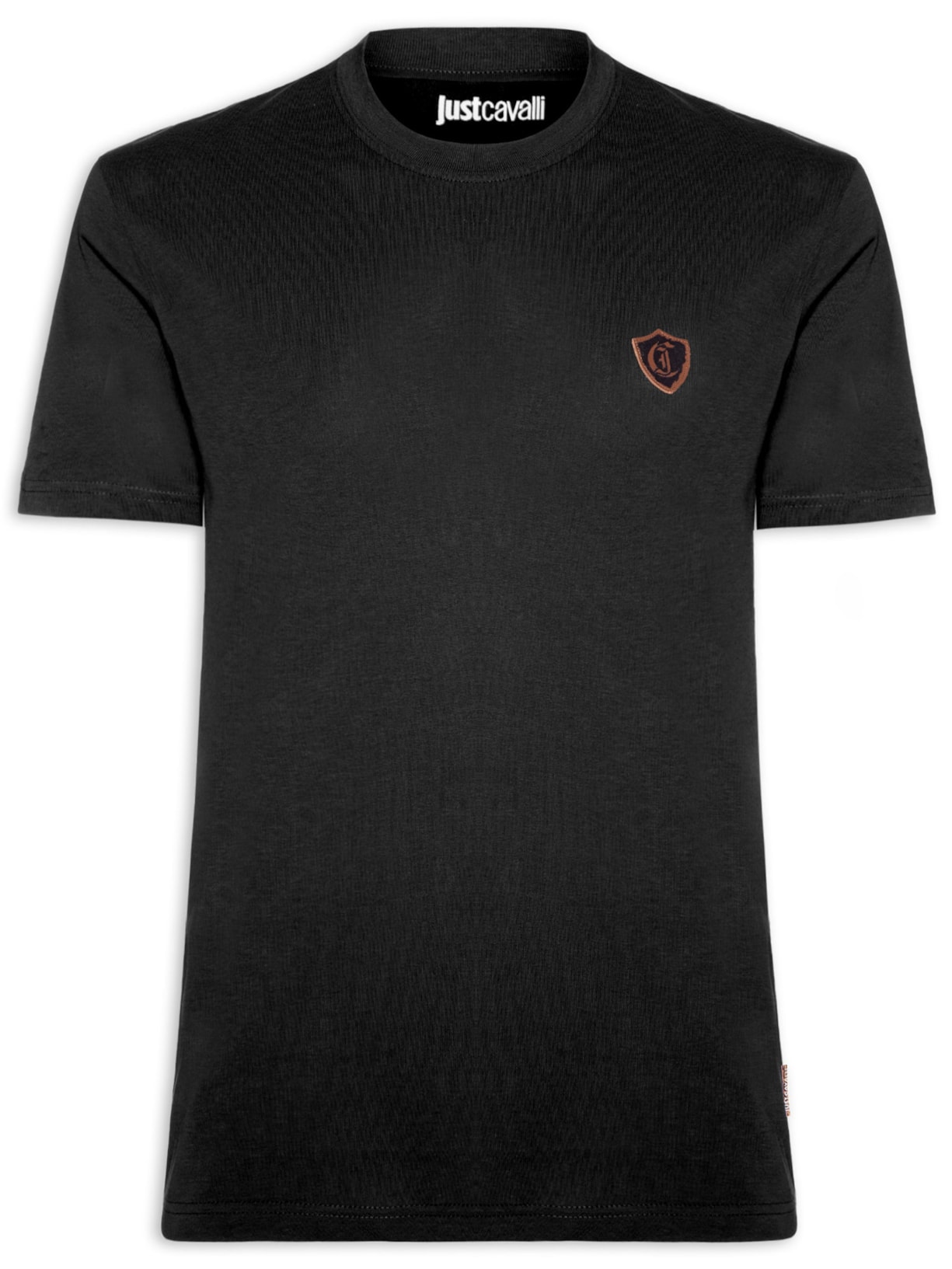 Camiseta Masculina JC Short Sleeve Patch Shield Preto Just Cavalli