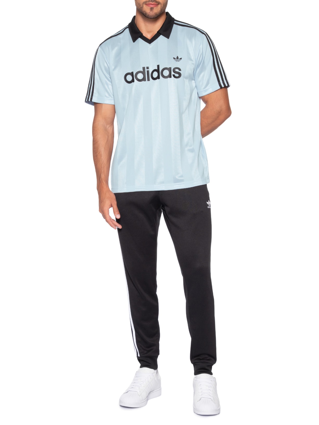 Camiseta Masculina Jersey Azul Adidas Originals