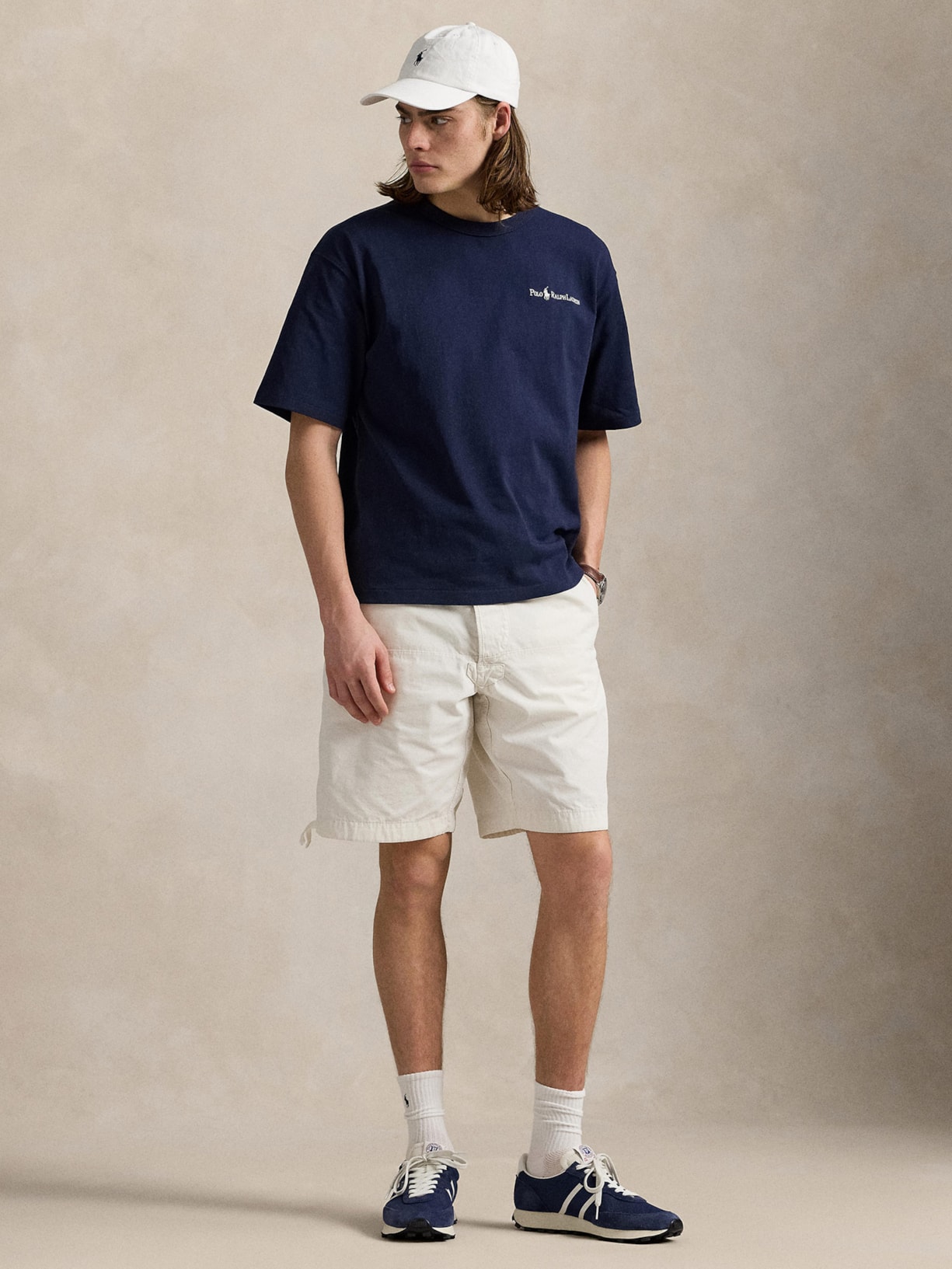 Camiseta Masculina Jersey Relaxed-Fit Chest Logo Azul Polo Ralph Lauren