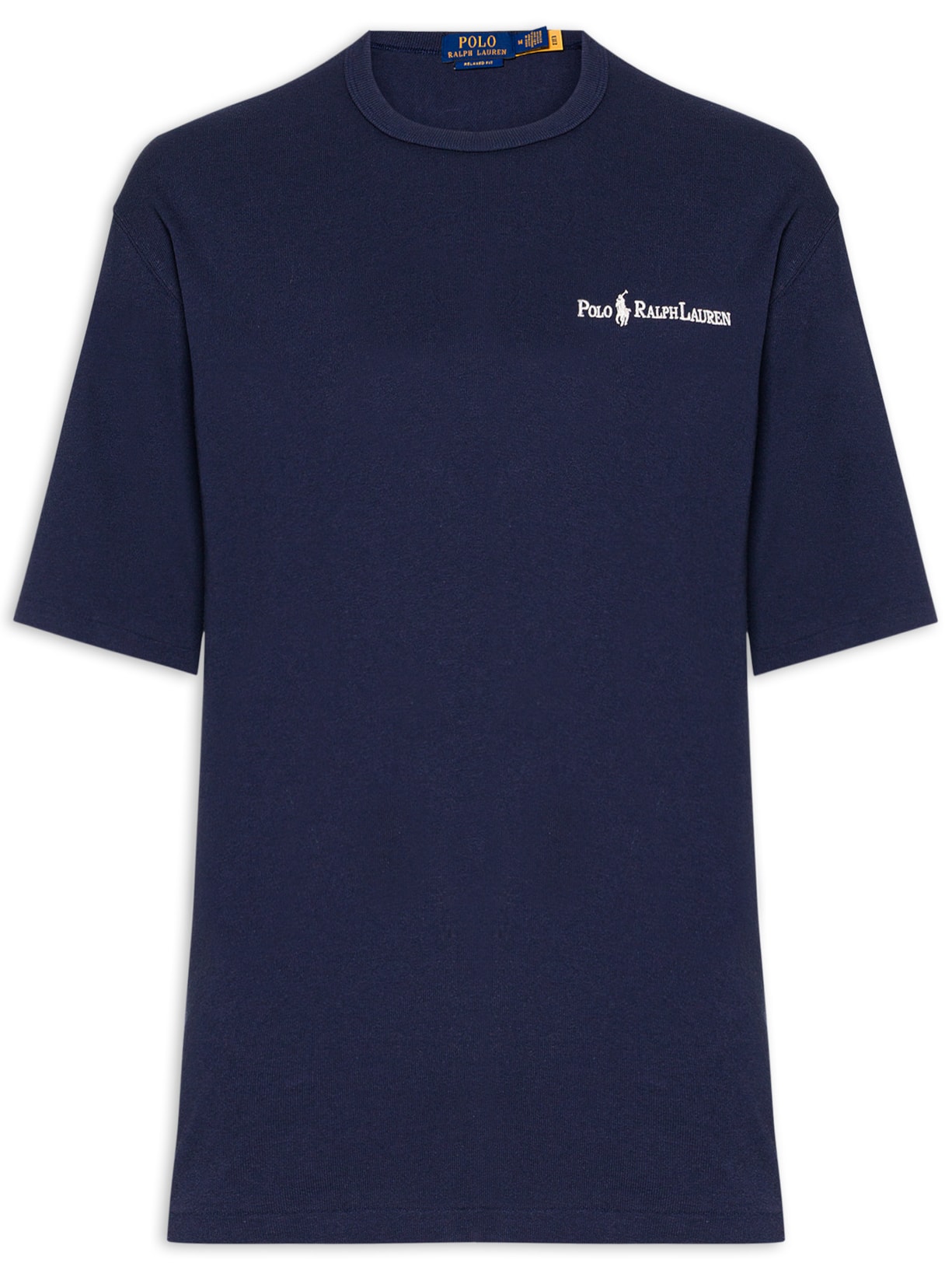 Camiseta Masculina Jersey Relaxed-Fit Chest Logo - Azul