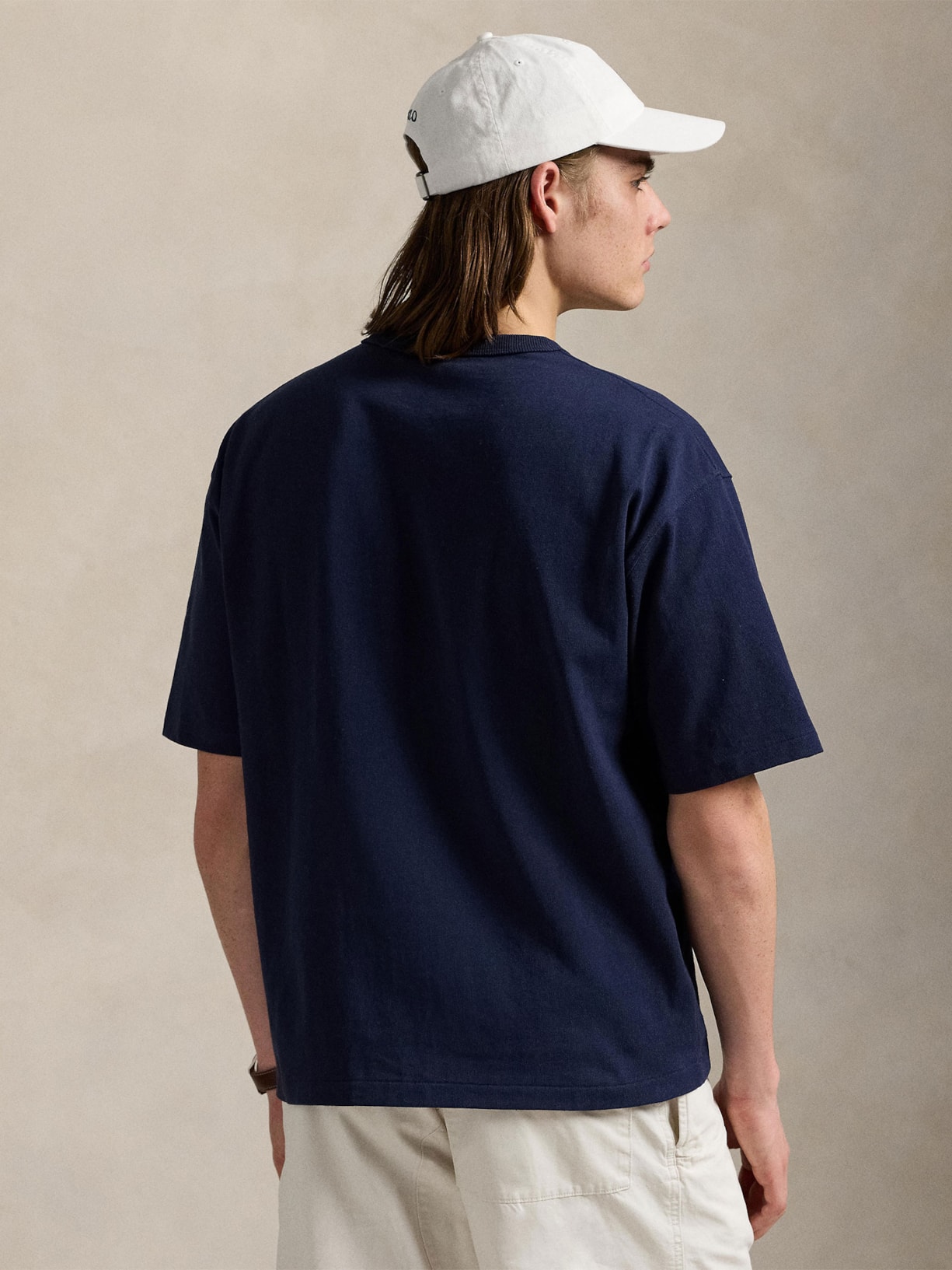 Camiseta Masculina Jersey Relaxed-Fit Chest Logo Azul Polo Ralph Lauren