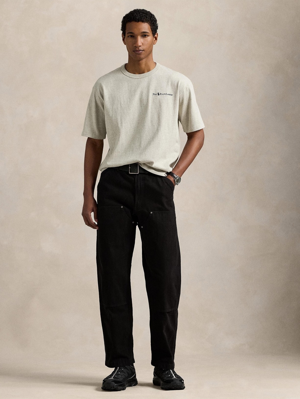 Camiseta Masculina Jersey Relaxed-Fit Chest Logo Cinza Polo Ralph Lauren