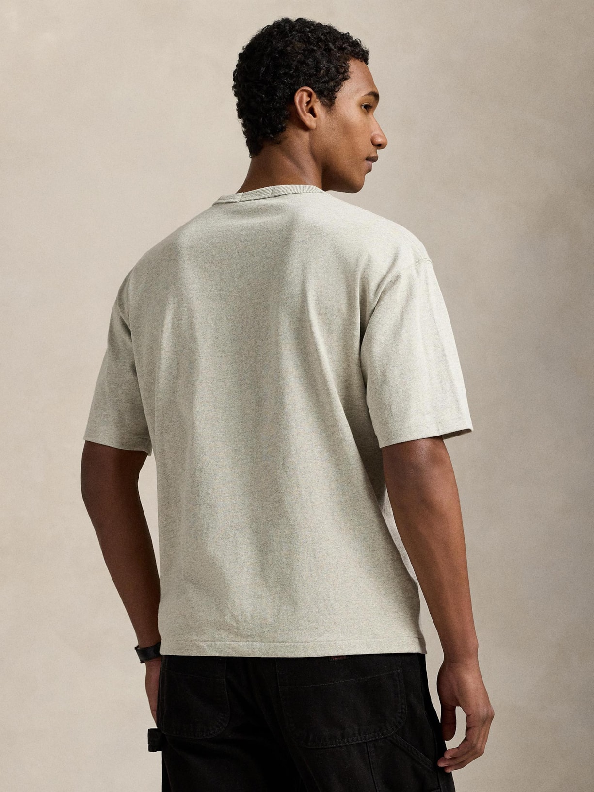 Camiseta Masculina Jersey Relaxed-Fit Chest Logo Cinza Polo Ralph Lauren