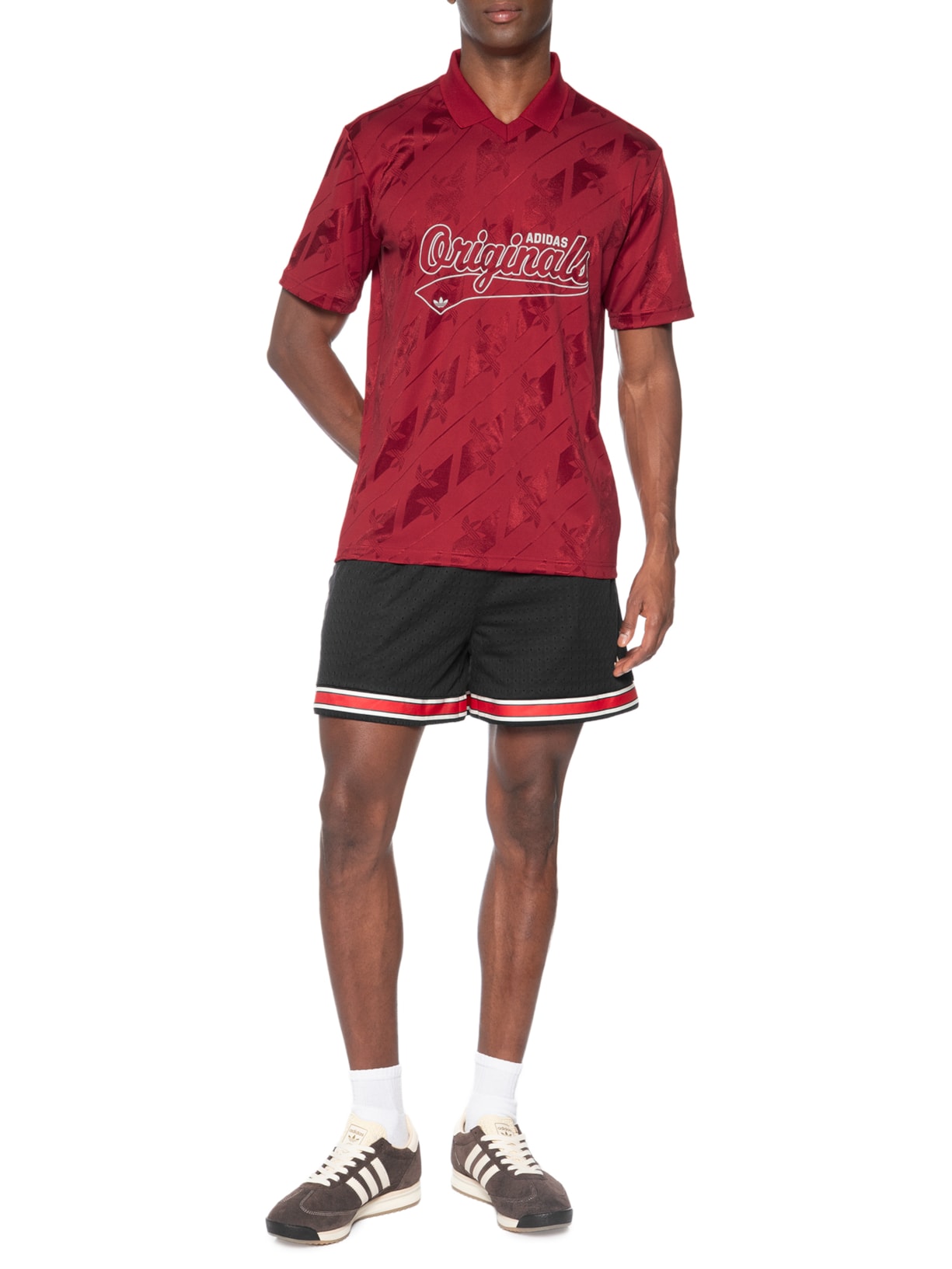 Camiseta Masculina Jersey Sport Classic Vermelho Adidas Originals