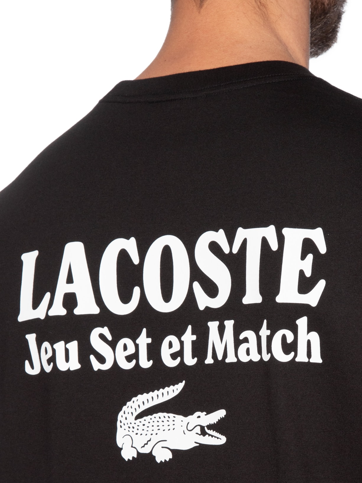 Camiseta Masculina Jey Set Et Match Preto Lacoste