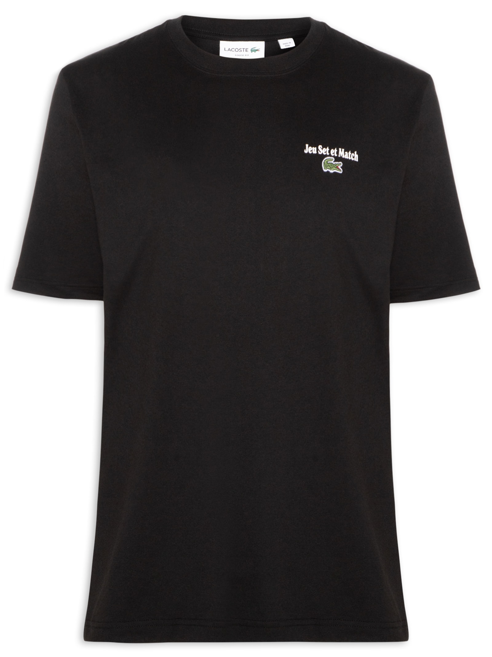 Camiseta Masculina Jey Set Et Match - Preto - Lacoste
