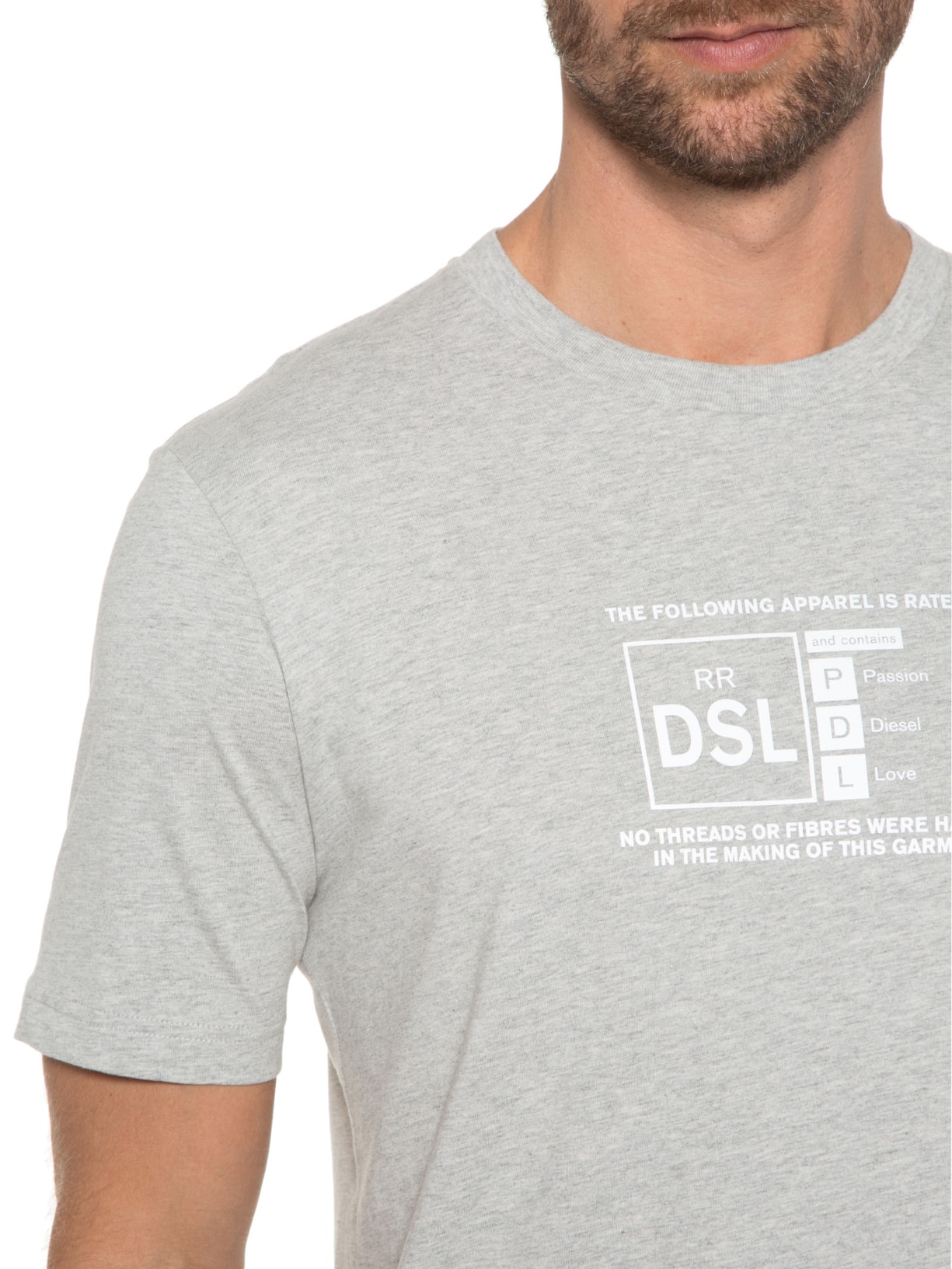 Camiseta Masculina JusCamiseta Cinza Diesel