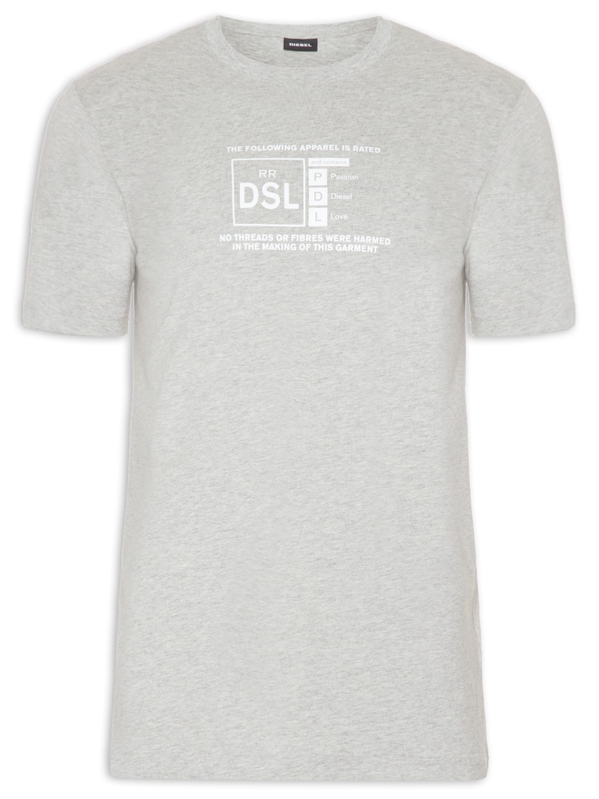 Camiseta Masculina JusCamiseta Cinza Diesel