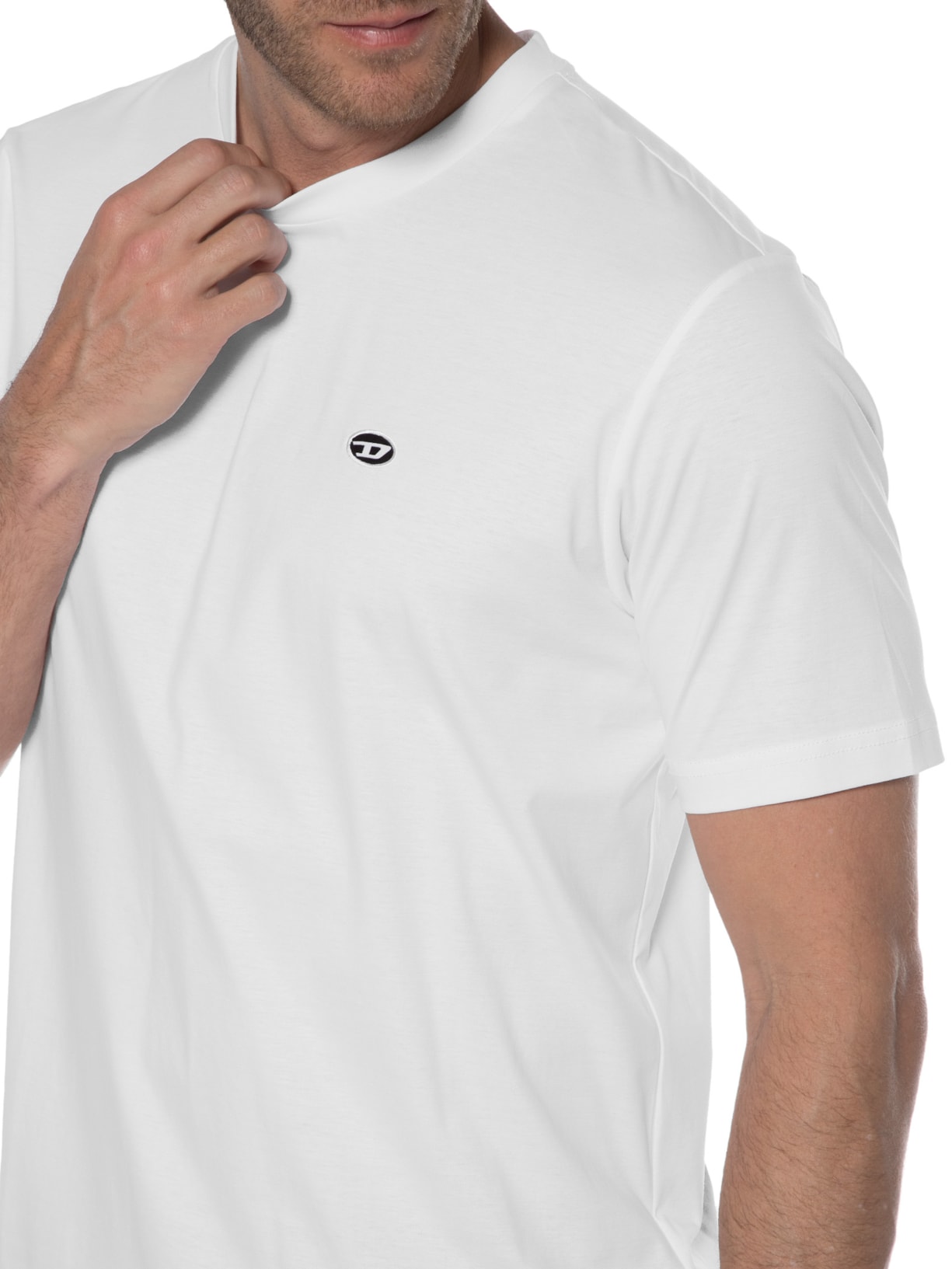Camiseta Masculina Just Doval Pj Branco Diesel