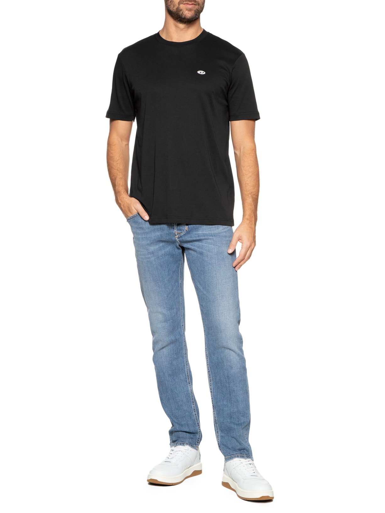 Camiseta Masculina Just Doval Pj Preto Diesel
